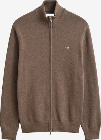 GANT Knit Cardigan in Brown: front