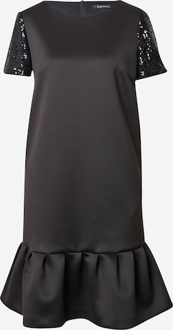 SWING Cocktail Dress in Black: front