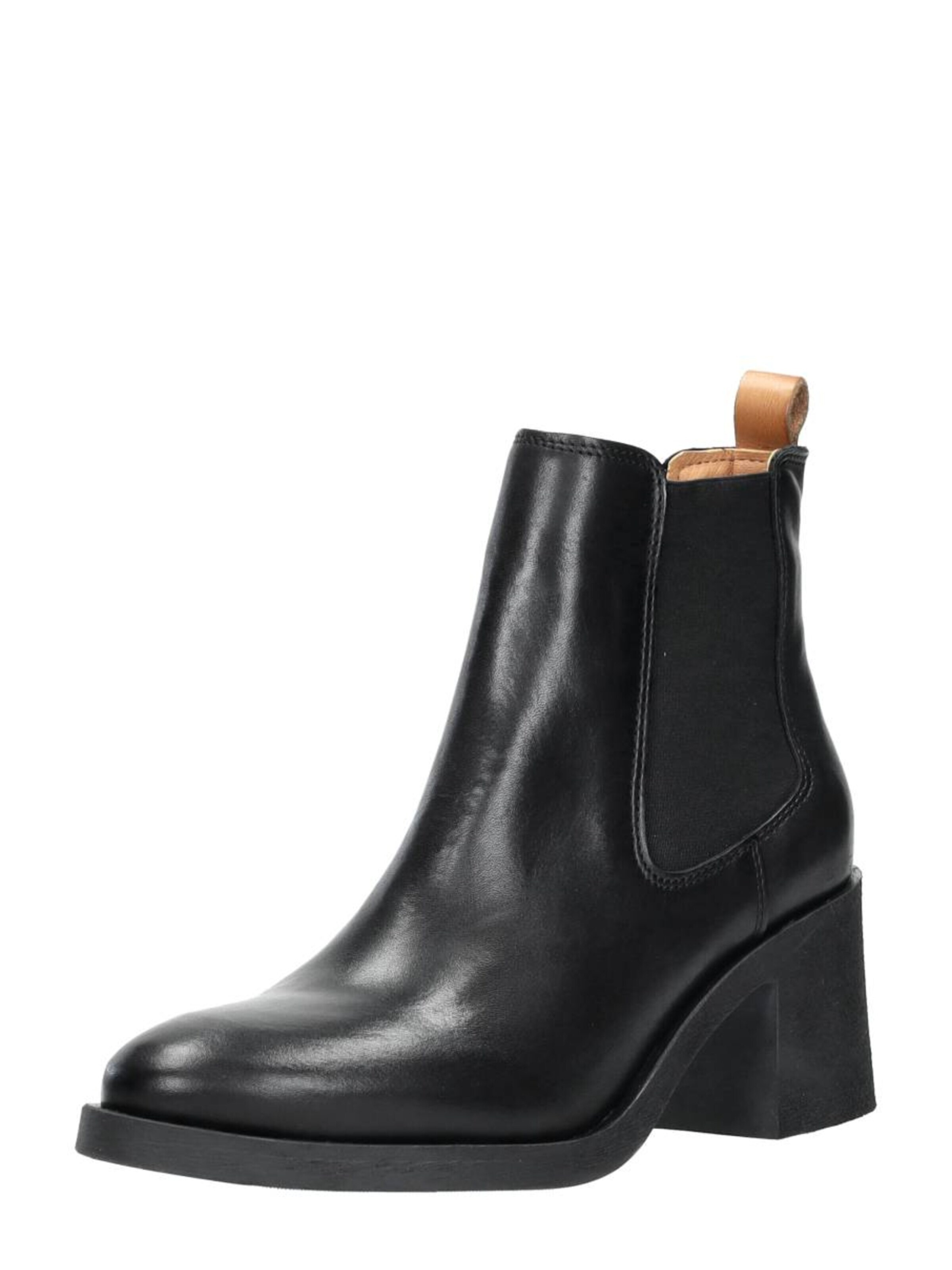 Palpa Chelsea boots 'Enkellaarsjes Hak' in Zwart: voorkant