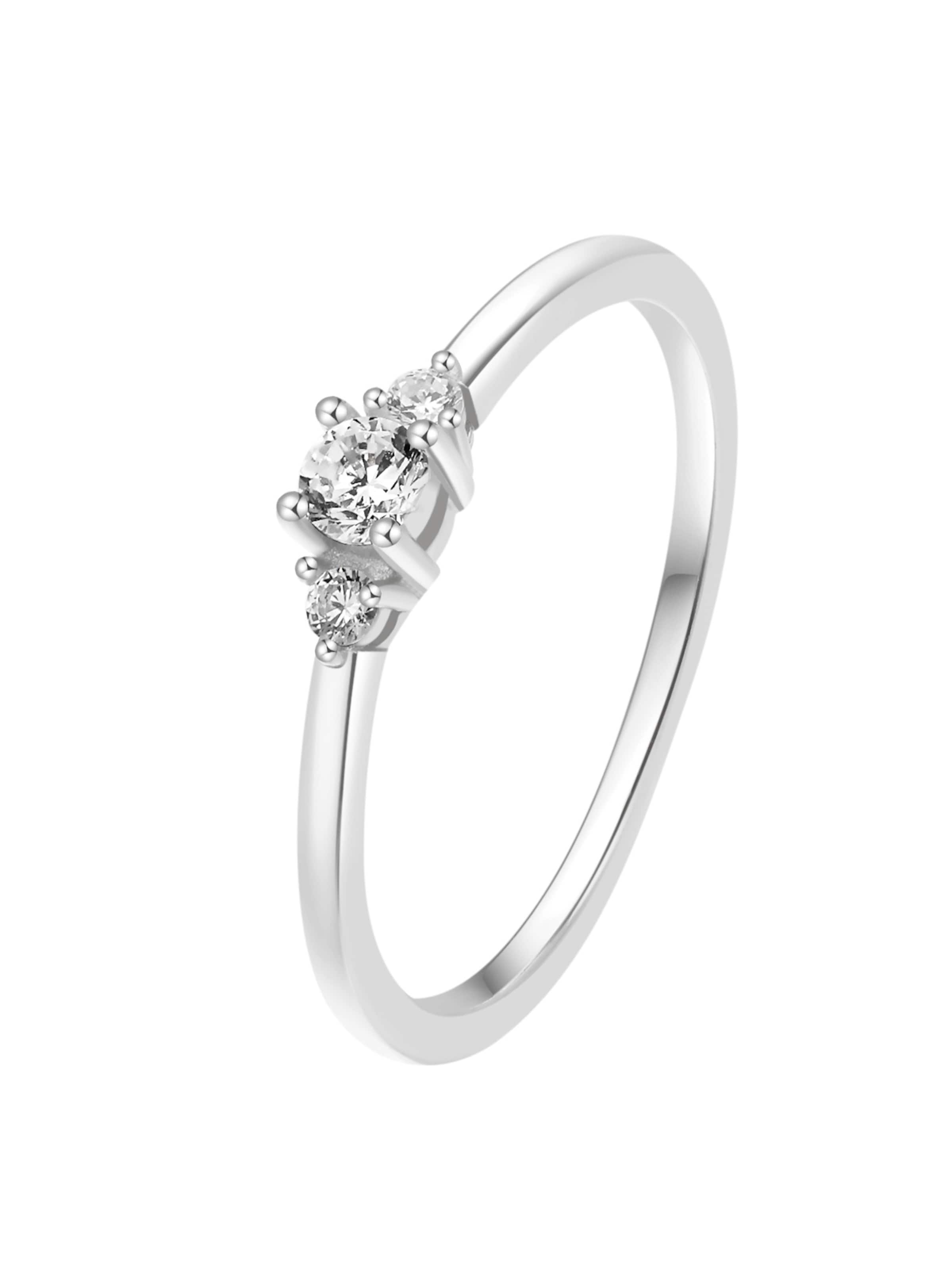 Hey Happiness Ring 'Slim Trio' in Silver: front