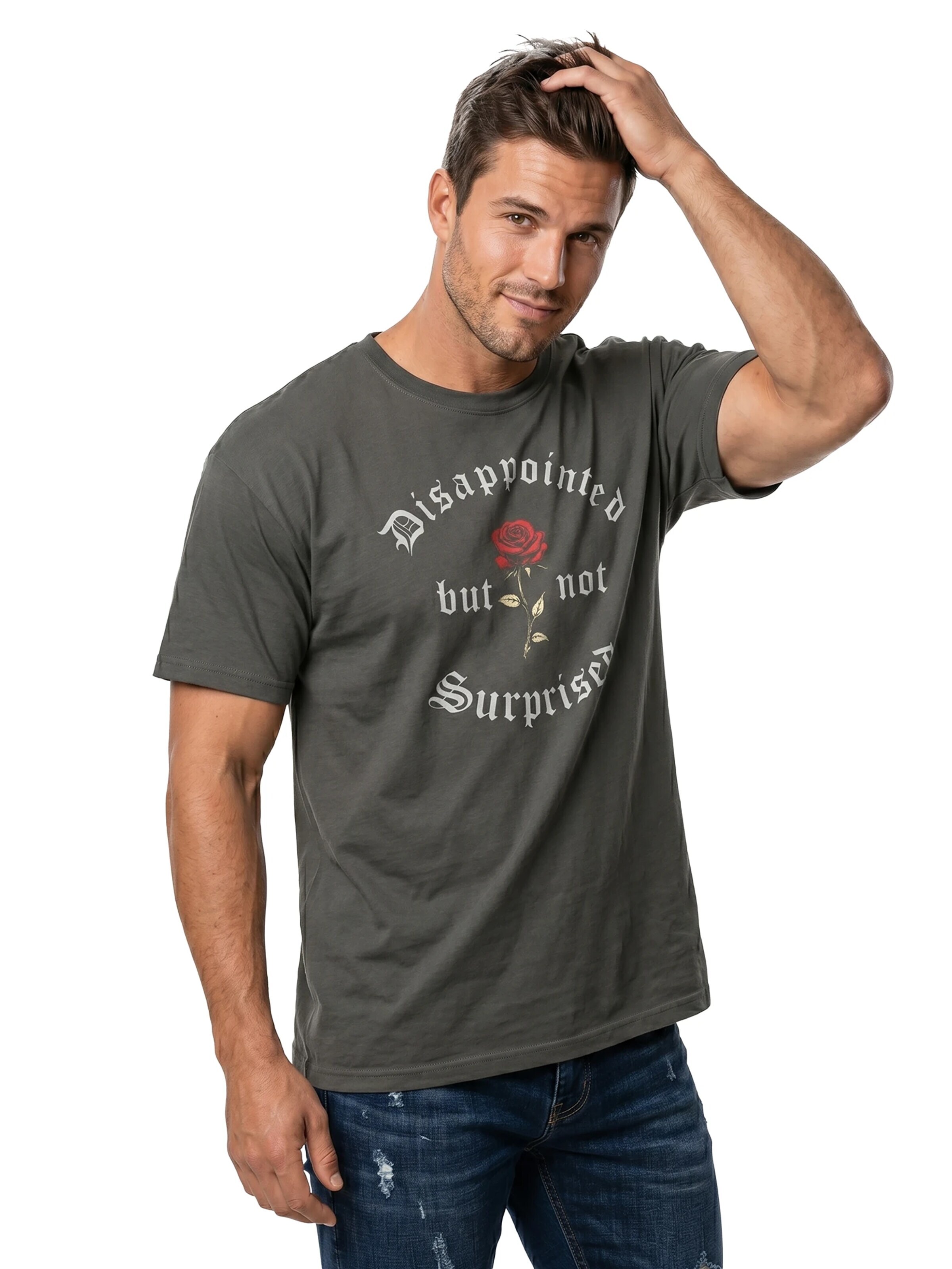 MAKAYA Shirt 'Disappointed' in Grey