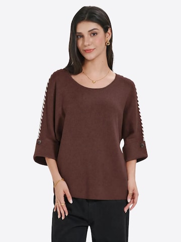 Pull-over Imily Bela en marron : devant