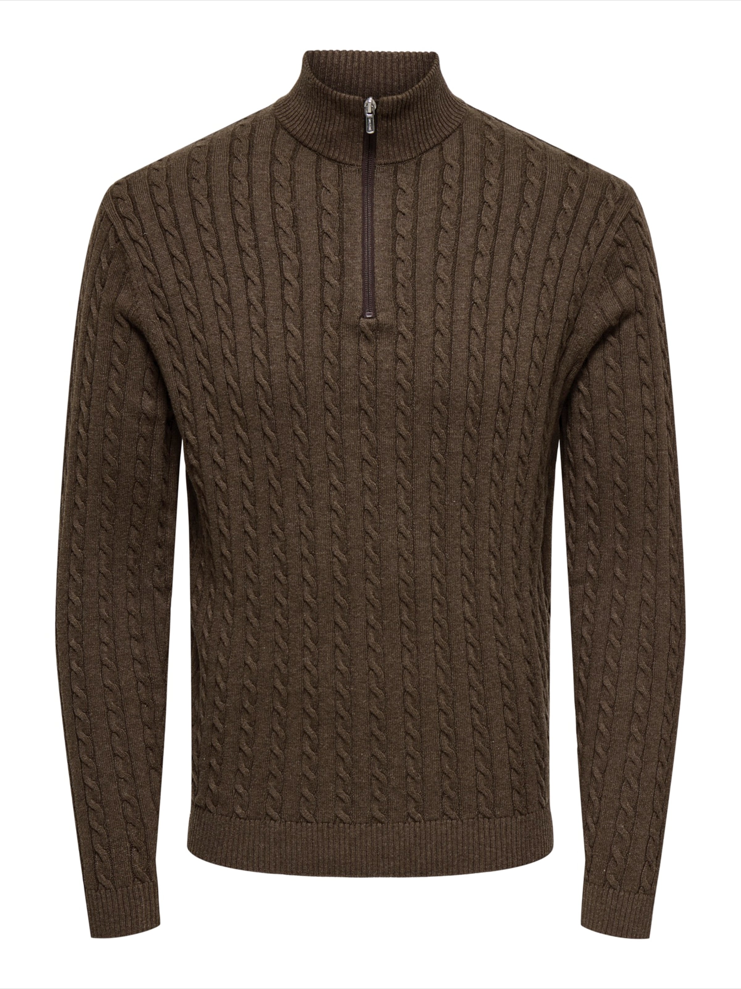 Only & SonsPulover 'ONSLoui' - smeđa boja: prednji dio