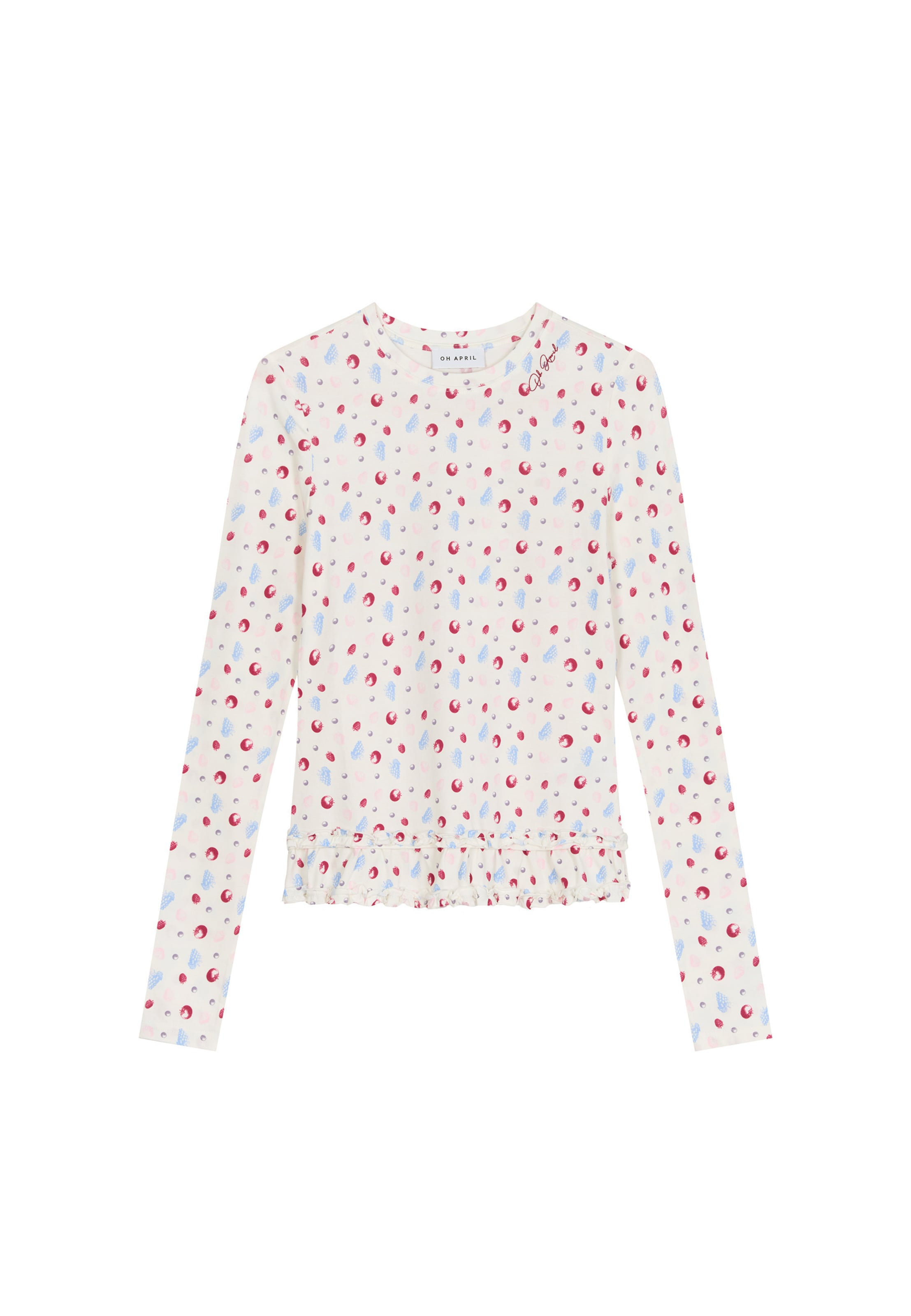 OH APRIL T-shirt en L en beige / mélange de couleurs, Vue avec produit