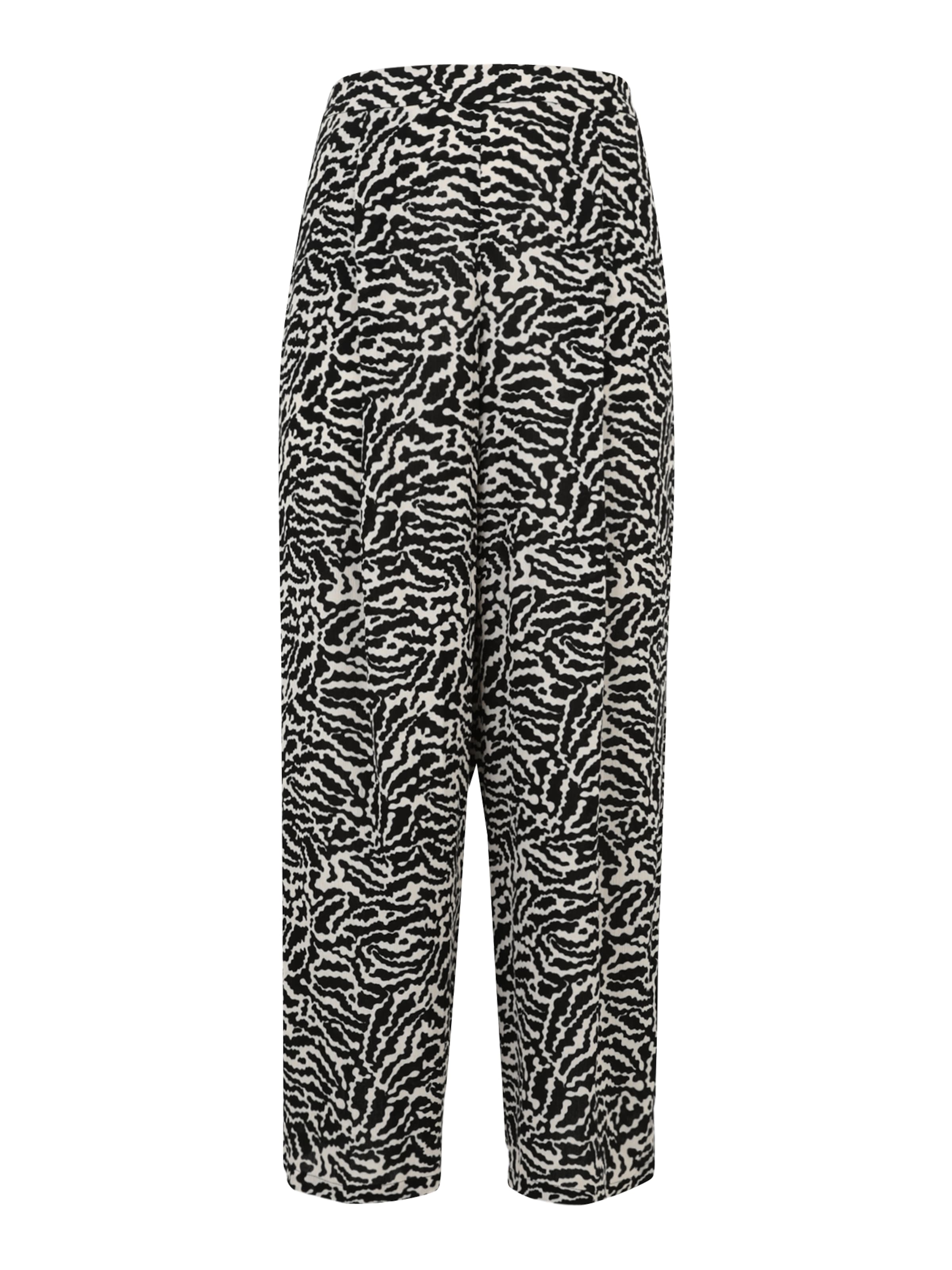 Guido Maria Kretschmer CurvyWide Leg/ Široke nogavice Hlače s naborima 'Mila' - crna boja: prednji dio