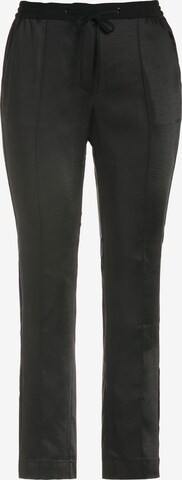 Ulla Popken Regular Pleated Pants in Black: front