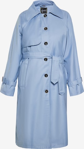 faina Between-Seasons Coat in Blue: front