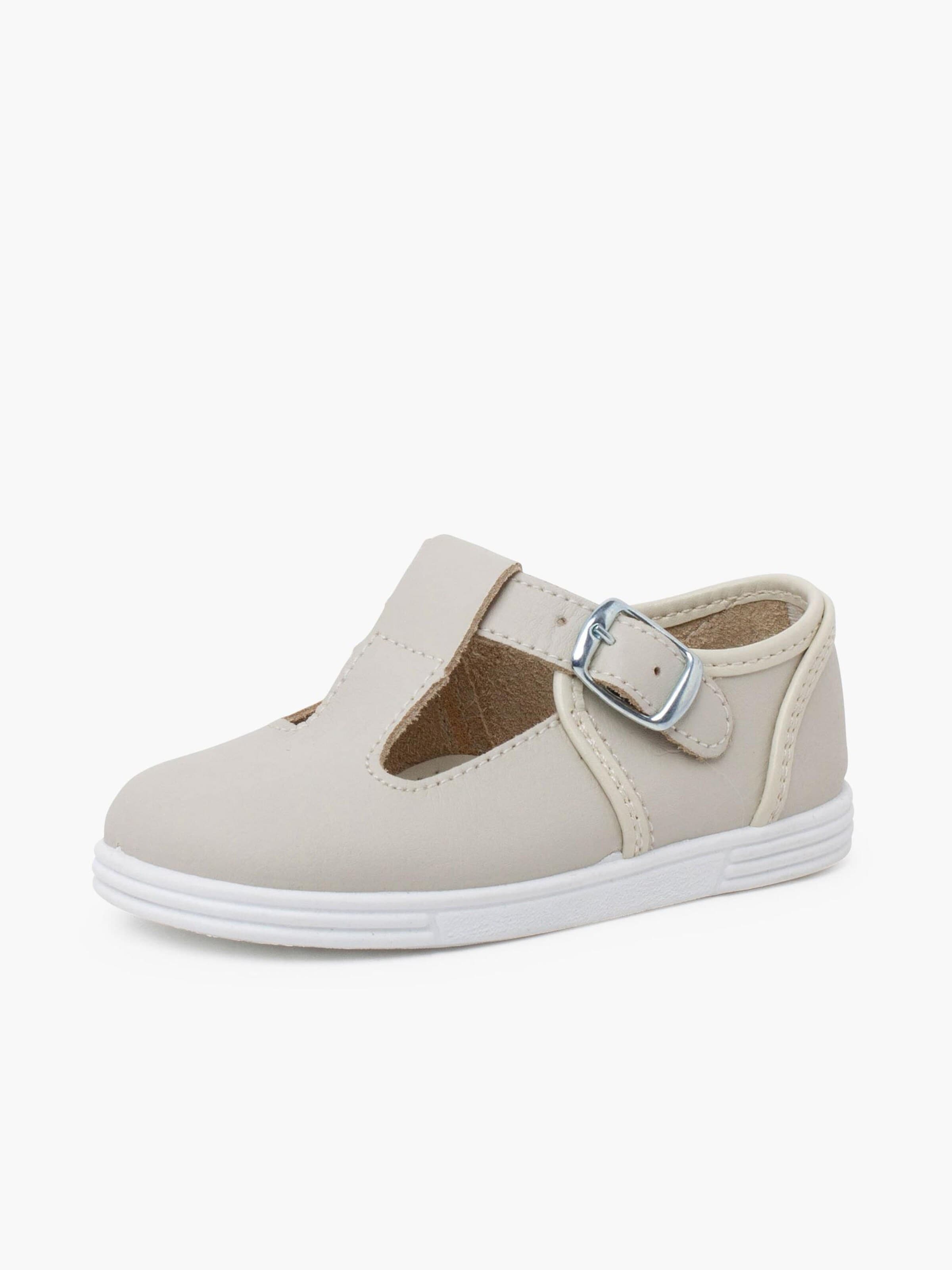 Pisamonas - Zapatos primeros pasos en beige: frente