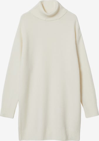 MANGO Knitted dress 'Taldora' in Beige: front