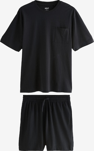 NextKratka pidžama - crna boja: prednji dio