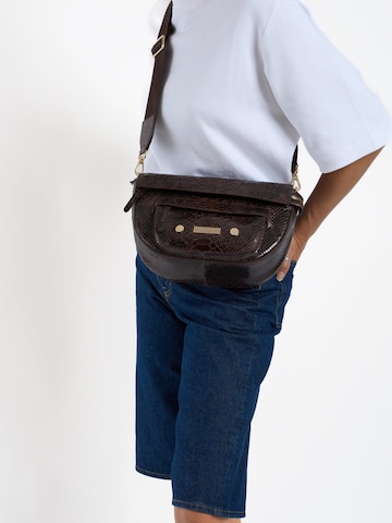 Clio Crossbody bag 'NEPTUNE 2.0 PYTHON (CHOCOLATE BROWN)' in Brown