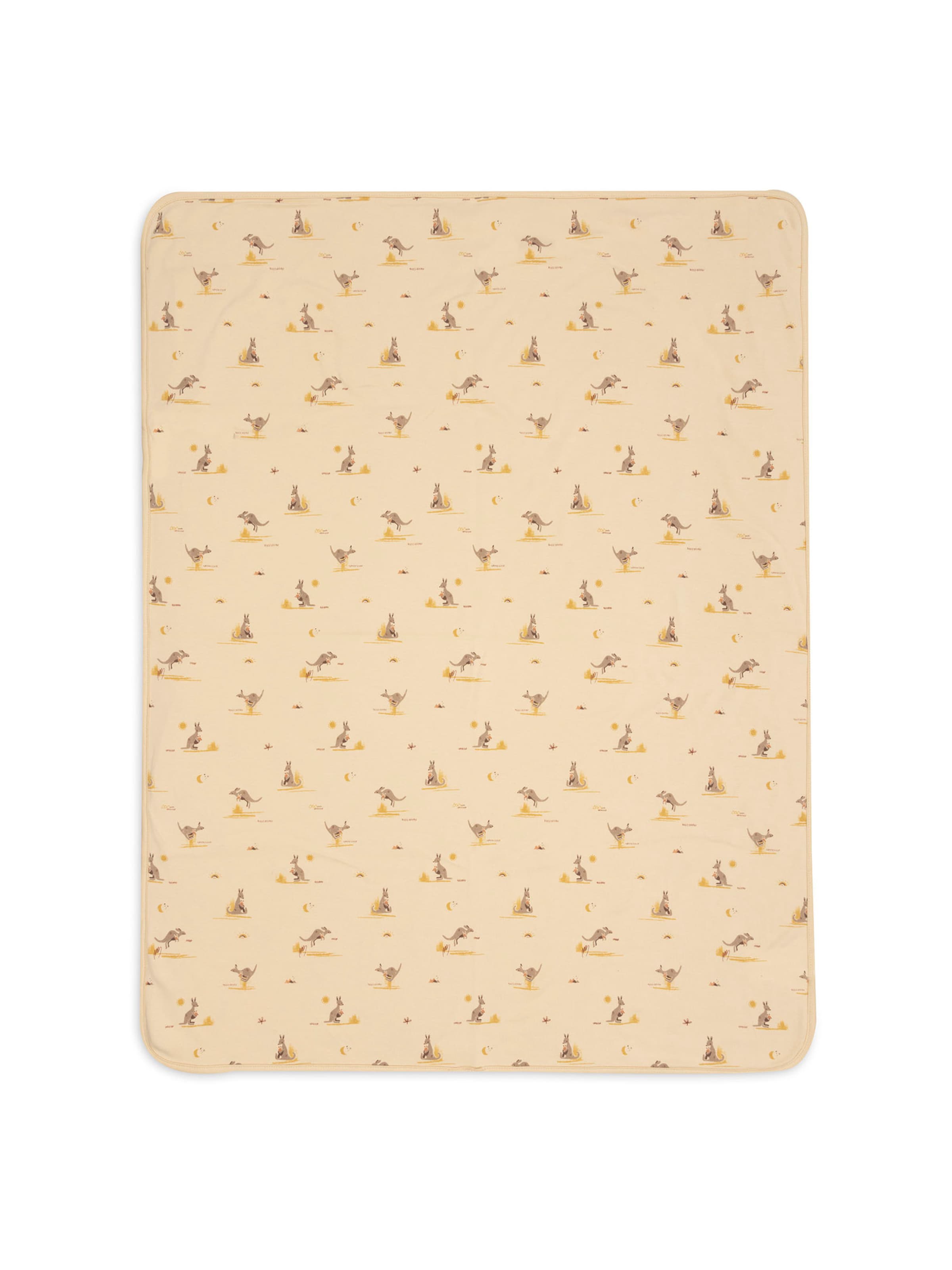 Jollein Baby blanket 'Kangaroots' in Beige: front
