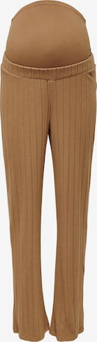 Only Maternity Loose fit Pants 'Augusta' in Brown: front