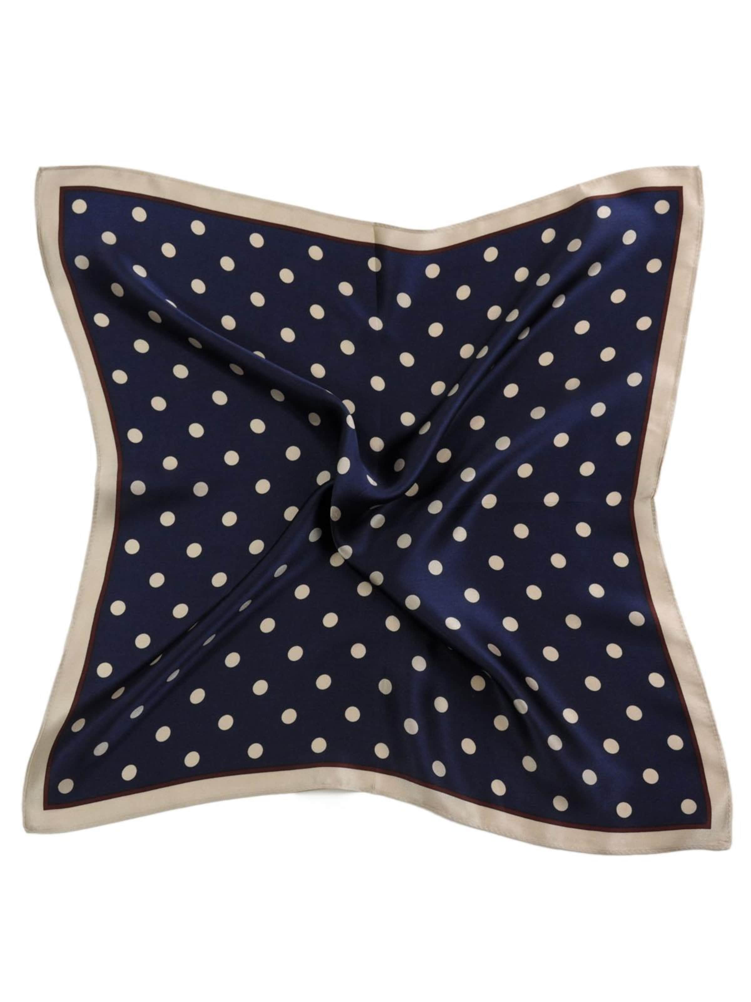 MayTree Scarf 'Seidentuch Punkte klein' in Blue: front