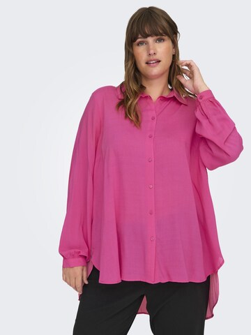 Camicia da donna 'Freyja' di ONLY Carmakoma in rosa: frontale