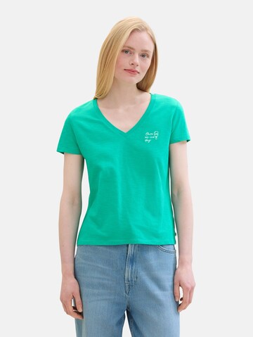 T-shirt TOM TAILOR DENIM en vert : devant