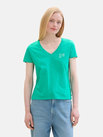 TOM TAILOR DENIM Μπλουζάκι σε πράσινο: μπροστά