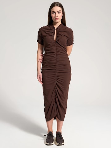 NOWIHT Kleid 'Delphine'‌‌‌‌ in Braun