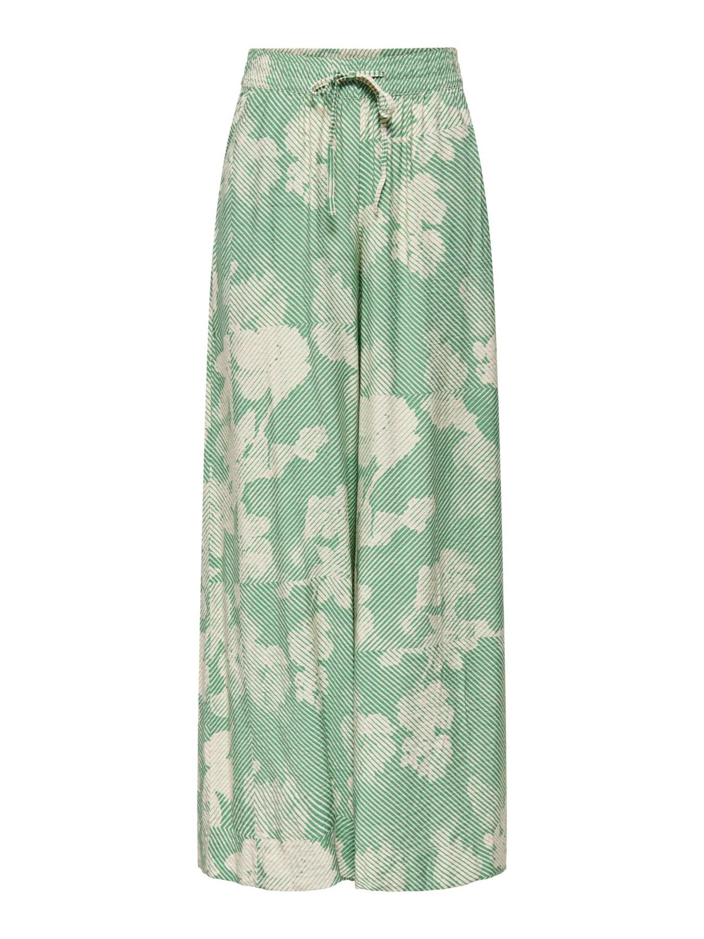 JDY Wide leg Broek 'JDYTROYA LIFE' in Groen: voorkant