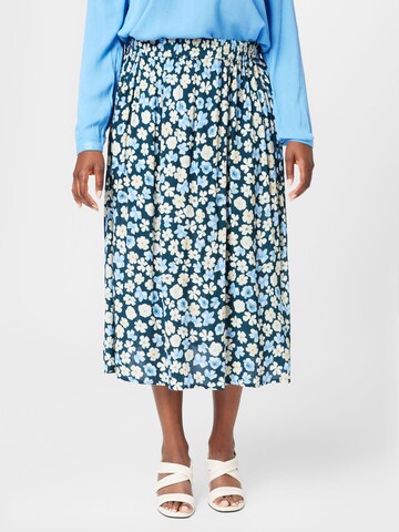 KAFFE CURVE Skirt 'Tiri' in Blue: front