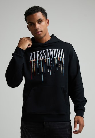 Alessandro Zavetti Sweatshirt 'Artista' in Black: front