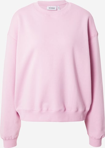 Sweat-shirt 'Essence Standard' WEEKDAY en rose : devant