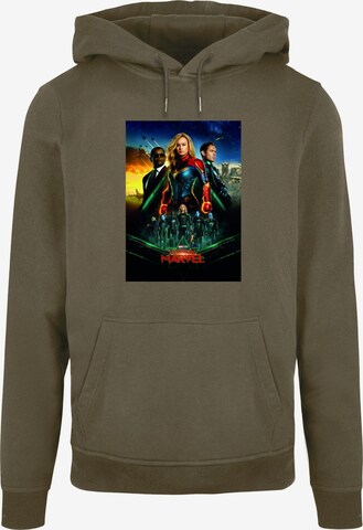ABSOLUTE CULT Sweatshirt 'Captain Marvel - Movie Starforce Poster' in Groen: voorkant