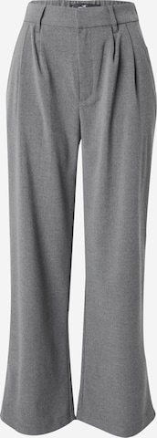HOLLISTER Široke hlačnice Hlače z naborki | siva barva: sprednja stran