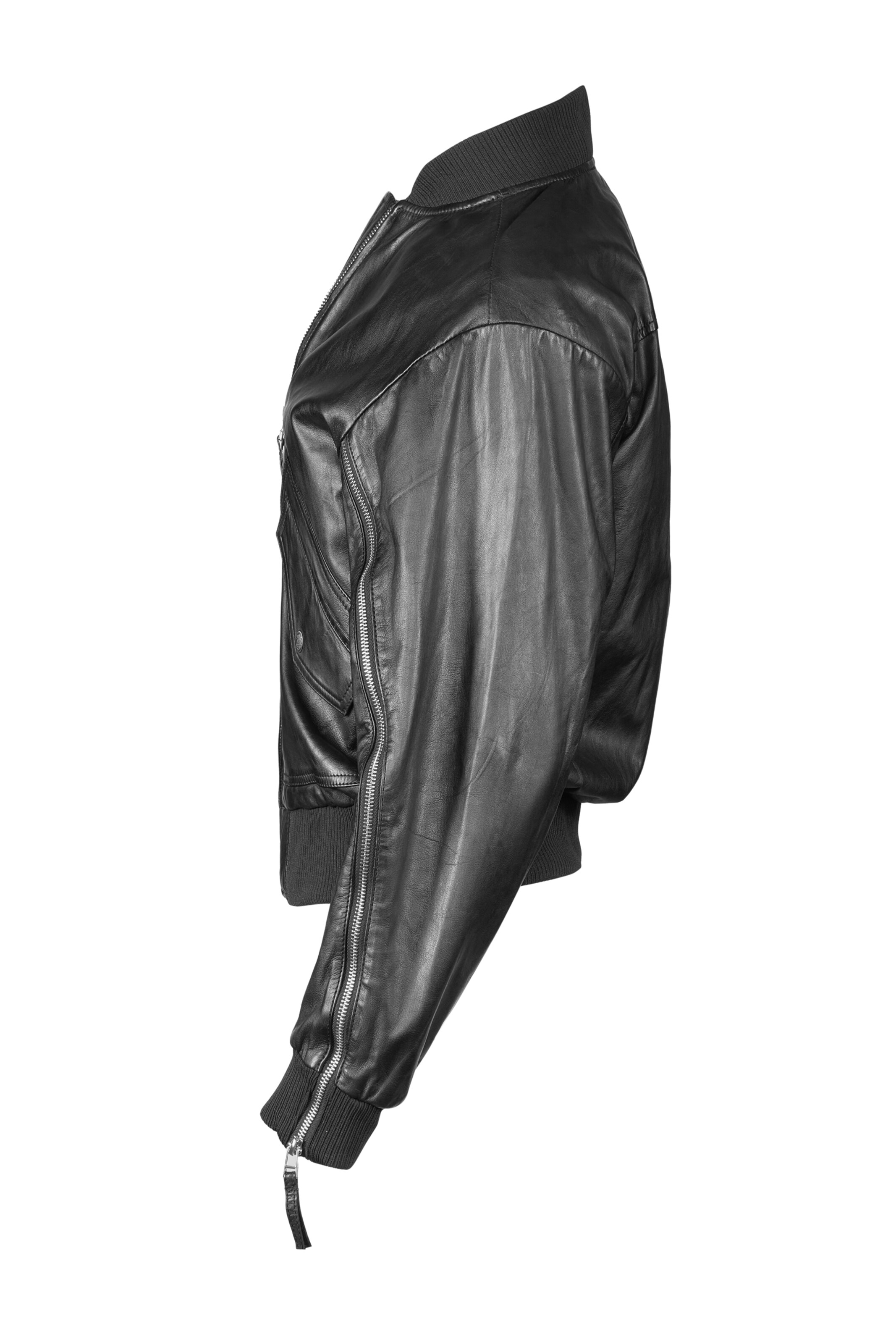 Apple of Eden Lederjacke AOE-143 in Schwarz