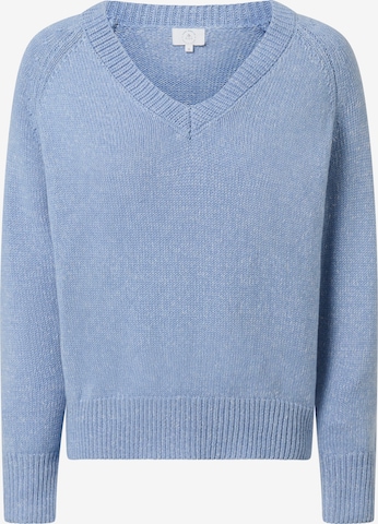 Pullover extra large di CASH-MERE.CH in blu: frontale