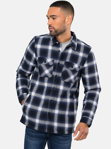 Threadbare Regular fit Overhemd in Blauw: voorkant