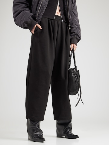 TOPSHOP Baggy Штаны 'JANICE' в Черный: спереди