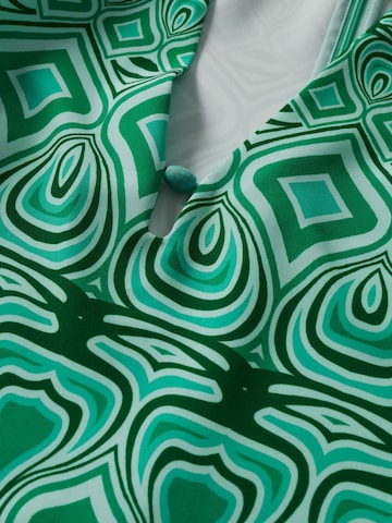MANGO Obleka 'ALMOND' | zelena barva