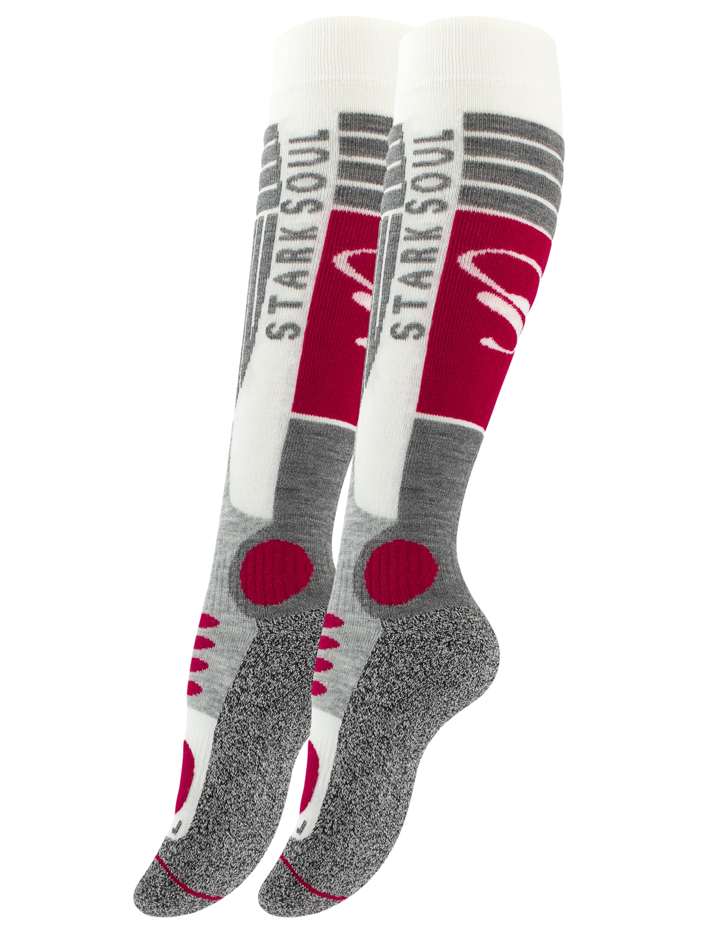 Chaussettes montantes Stark Soul en blanc : devant