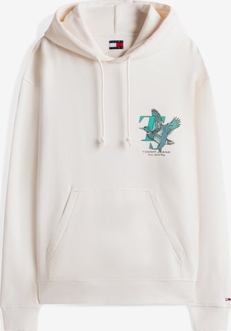 Tommy Jeans Суичър 'NOVELTY' в бяло: отпред