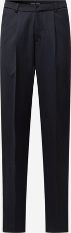 BRUUNS BAZAAR Regular Pleat-Front Pants 'Mick Dagger' in Blue: front