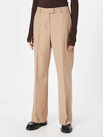 Wide leg Pantaloni con piega frontale 'Charlotte' di s.Oliver BLACK LABEL in beige: frontale