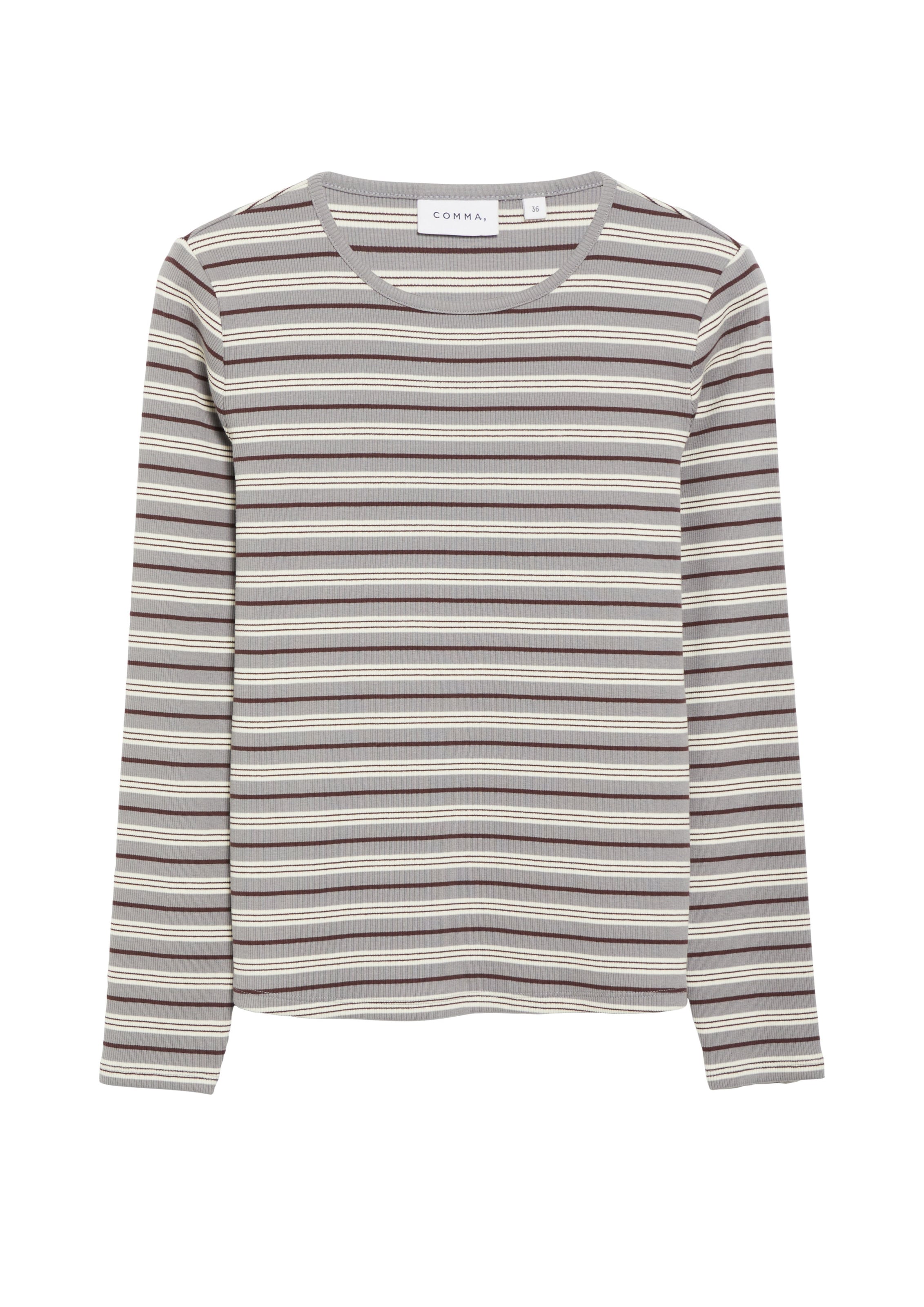COMMA Shirt in XXS in grau, Produktansicht