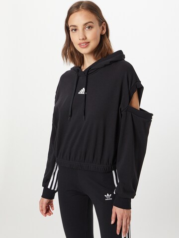 ADIDAS SPORTSWEAR Athletic Sweatshirt 'Hyperglam' in Black: front