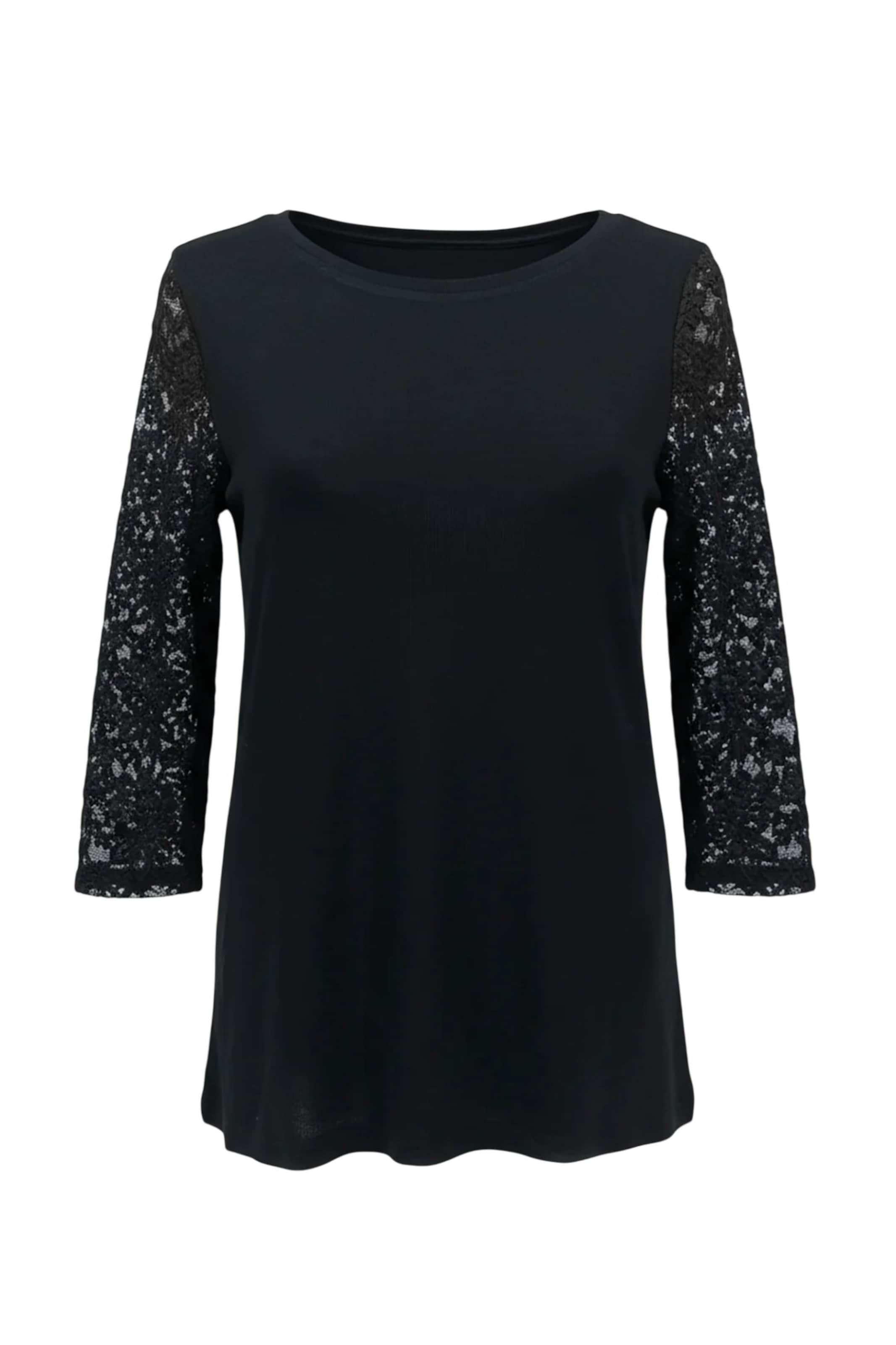 Alexa Dash Blouse in Zwart: voorkant