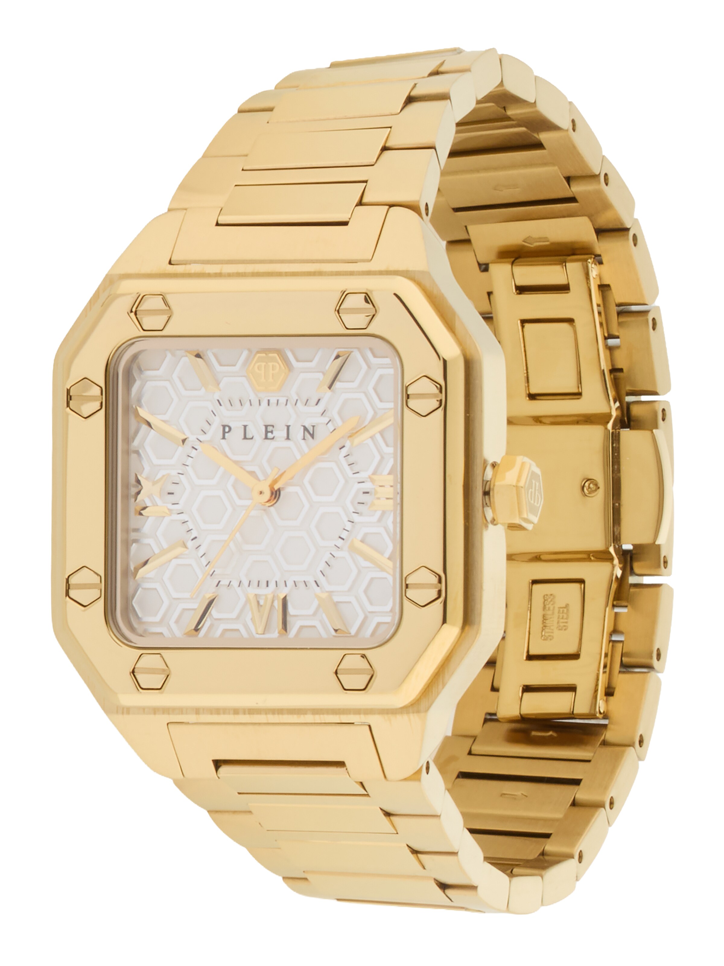 Montre à affichage analogique Philipp Plein en or : devant