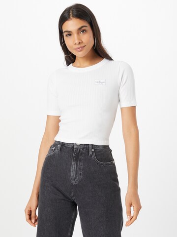 Calvin Klein Jeans T-Shirt in Weiß: predná strana