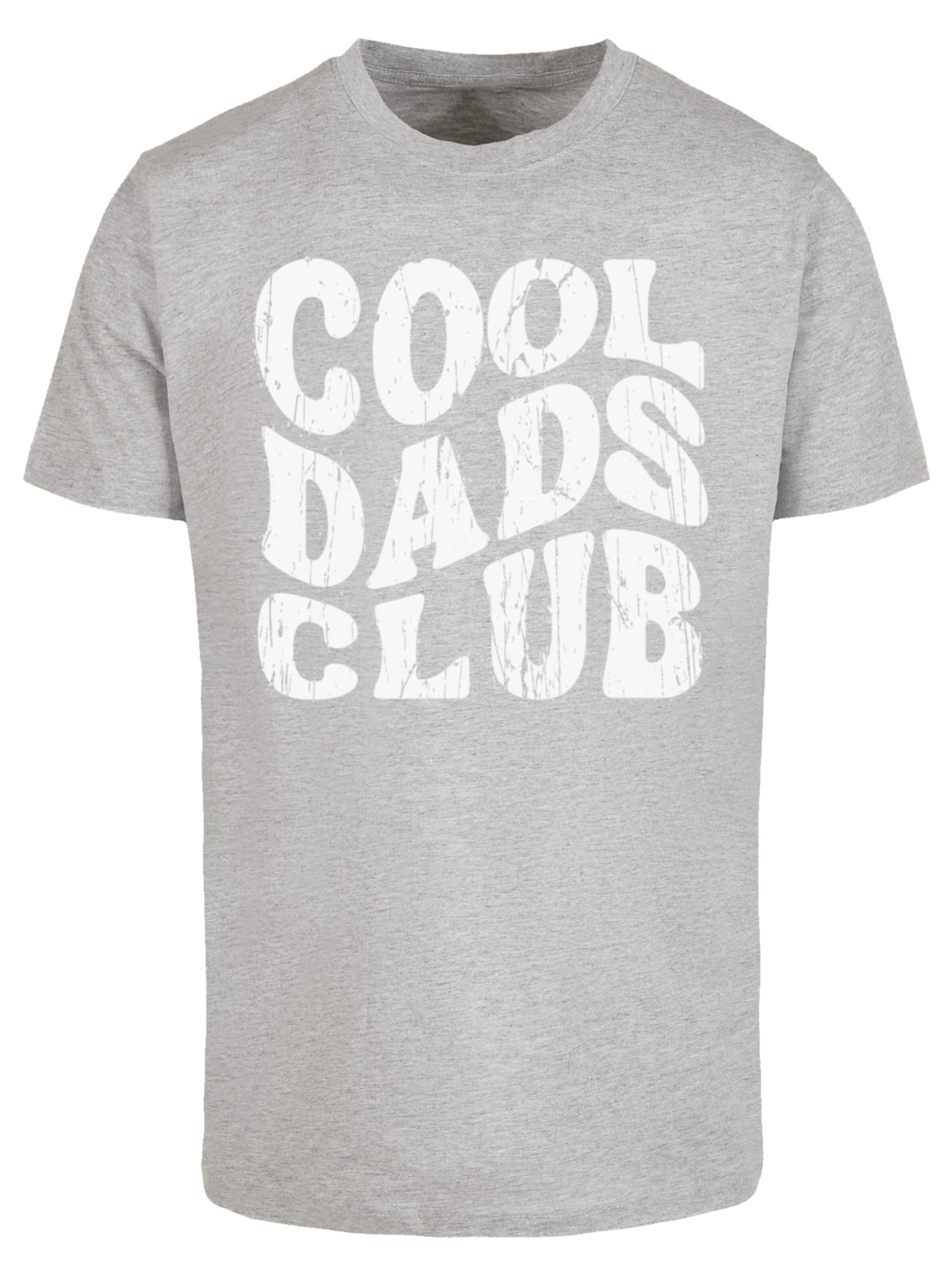 F4NT4STIC Shirt 'Cool Dads Club' in Grijs: voorkant