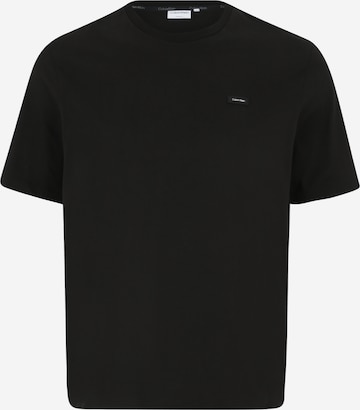 Calvin Klein Big & Tall Shirt in Black: front