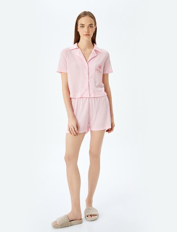 Koton Short Pajama Set in Pink: front