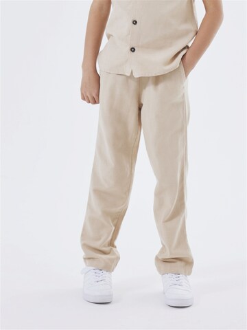 Regular Pantalon 'Faher' NAME IT en beige : devant