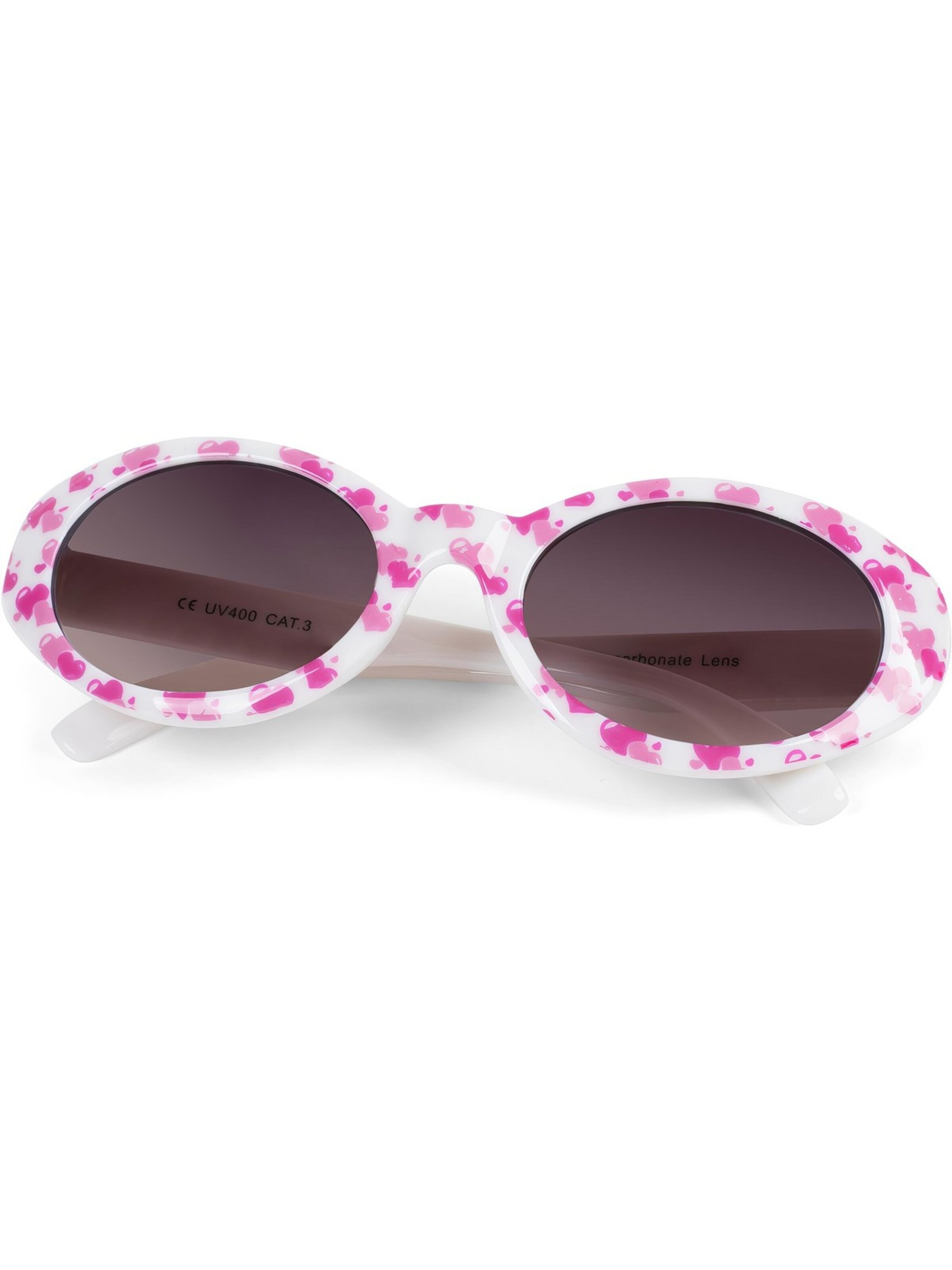 styleBREAKER Sonnenbrille 'Kinder Sonnenbrille mit Herzchen, Mädchen'‌‌‌‌‌‌‌‌‌‌ in Weiß