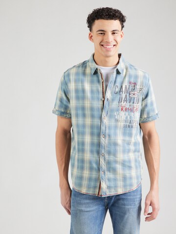 CAMP DAVID - Ajuste regular Camisa en azul: frente