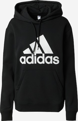ADIDAS SPORTSWEAR Athletic Sweatshirt 'Essentials Big Logo  Fleece' in Black: front