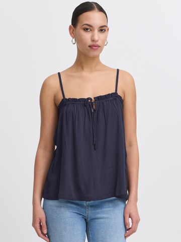 ICHI Top 'IHMarrakech' in Blue: front